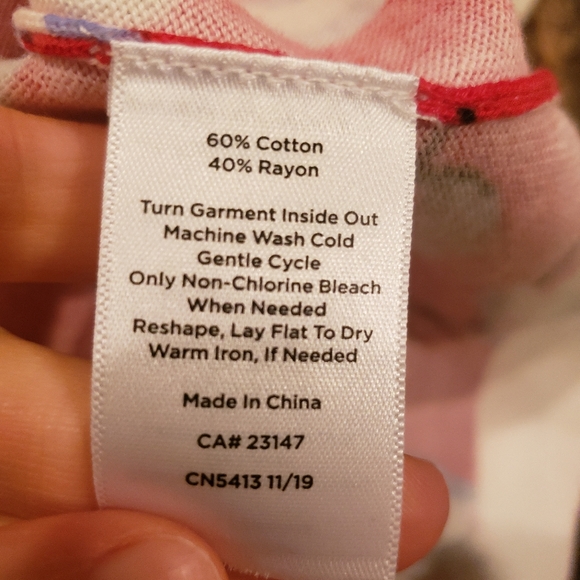 Talbots Red Floral Puff Sleeve Sweater Top Size Small - Picture 6 of 8